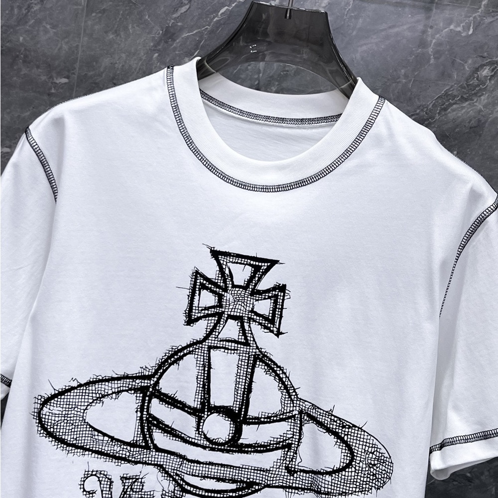 Vivienne Westwood White Tee with Black Orl Sketch - Picture 12 of 12